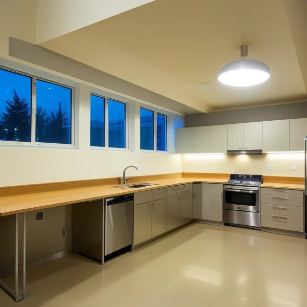 Осветление за офис кухни и зони за отдих с LED