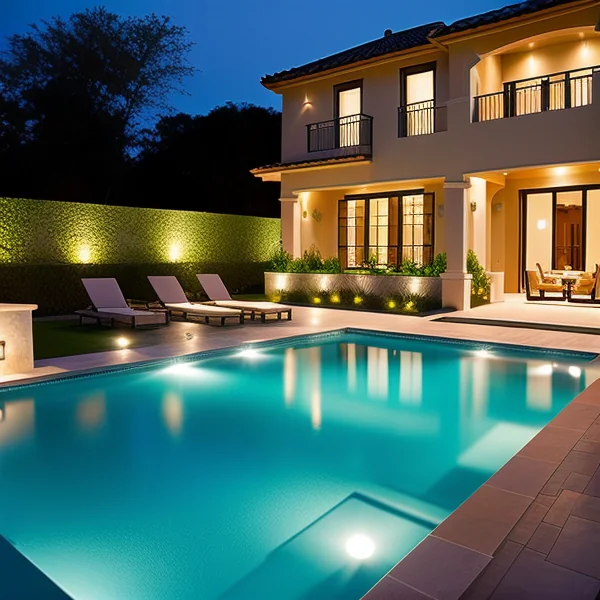 Осветление за басейни в луксозни домове и вили