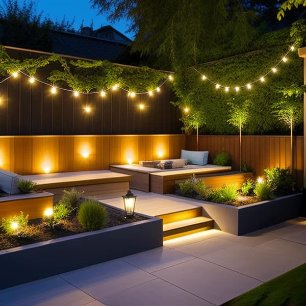 Соларно осветление за градински тераси