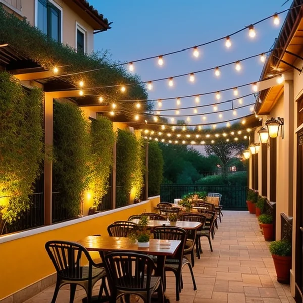 Осветление за тераси в ресторанти и кафенета