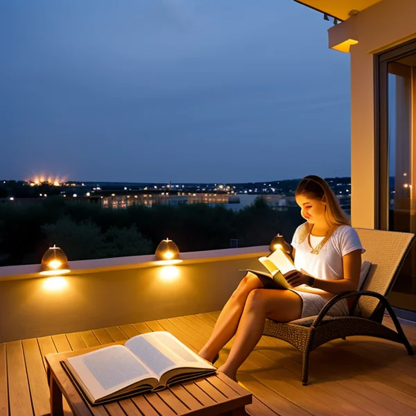 Подходящо осветление за четене на терасата