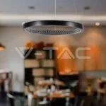 V-TAC VT-10052 19W LED Висящ Осветител Акрил Кристал Черен 3000K