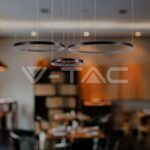 V-TAC VT-10054 LED Осветител 57W Висящ Кристал Черен 3000К