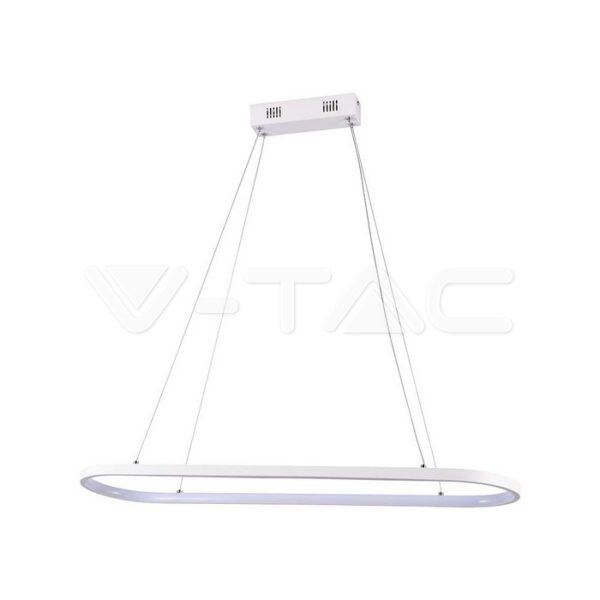 V-TAC VT-10055 24W LED Висяща Лампа (80*20*100CM) 4000K Бяло Тяло