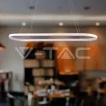 V-TAC VT-10055 24W LED Висяща Лампа (80*20*100CM) 4000K Бяло Тяло