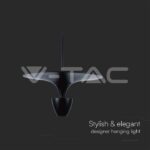 V-TAC VT-10083 9W LED Висяща Лампа (30*320*100CM) Черно 3000K