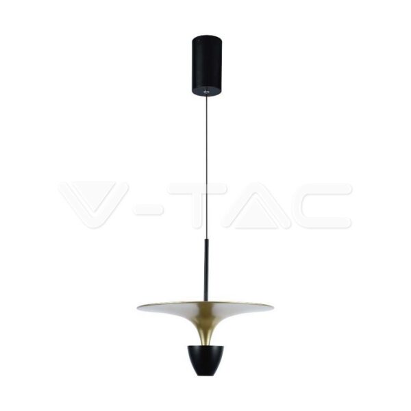 V-TAC VT-10085 9W LED Висяща Лампа (30*320*100CM) Черно+Златно Тяло 3000K