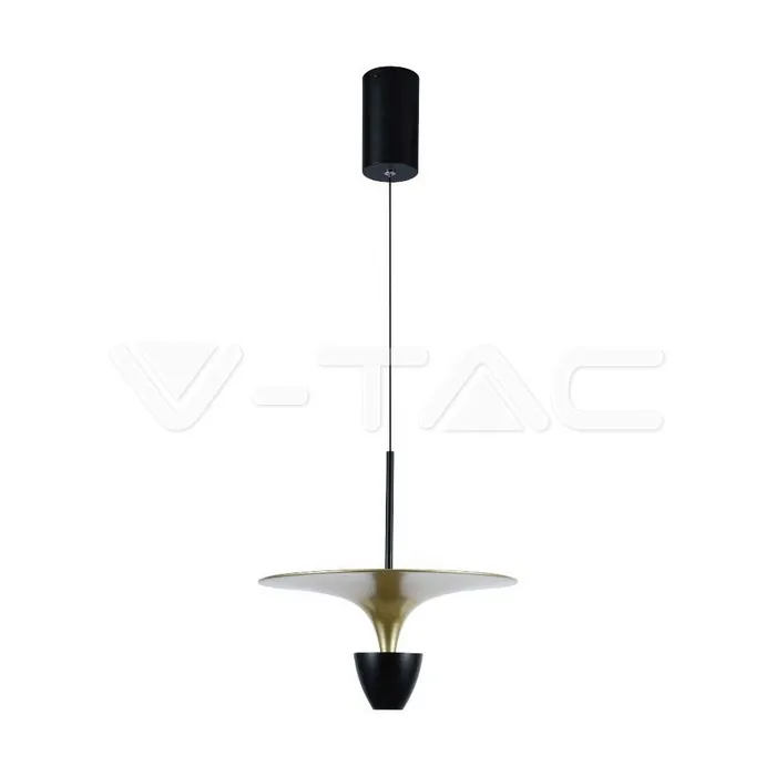 V-TAC VT-10085 9W LED Висяща Лампа (30*320*100CM) Черно+Златно Тяло 3000K