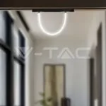 V-TAC VT-10278 12W LED Магнитен Релсов Усветител Гъвкав 1M CCT: 4000K Димиращ Черно Тяло