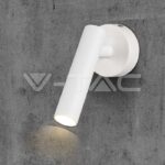 V-TAC VT-10292 2W LED Стенен Аплик Хотел Кръг 3000K Бяло Тяло