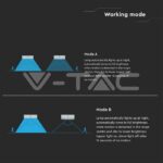 V-TAC VT-10306 3W LED Соларна Стенна Лампа със Сензор 4000K+3000K Бяла