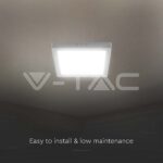 V-TAC VT-10497 12W LED Панел Външен Монтаж Квадрат 6400К