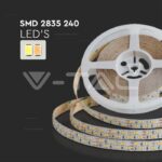 V-TAC VT-10554 LED Лента SMD 2835 240LED Double PCB 15mm 3in1 21W/M