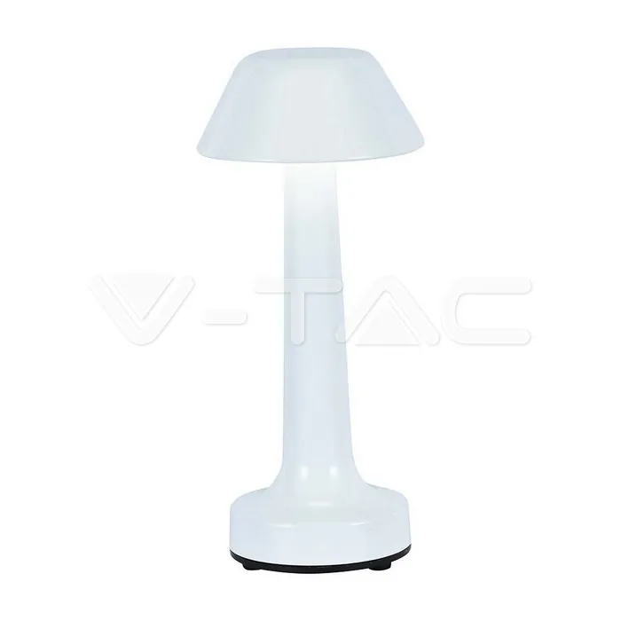 V-TAC VT-10569 2W LED Настолна Лампа (D100*230) 3 в 1 Бяло Тяло