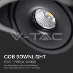 V-TAC VT-10578 12W LED COB Луна 3 в 1 Черно Тяло