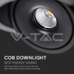 V-TAC VT-10582 30W LED COB Луна 3 в 1 Черно Тяло