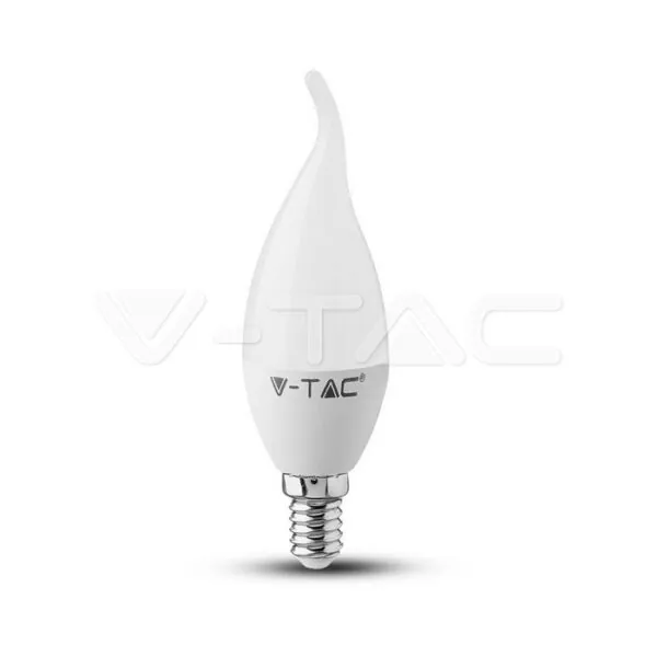 V-TAC VT-117 LED Крушка SAMSUNG Чип 5.5W E14 Пластик Кендъл Пламък 3000K