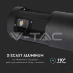 V-TAC VT-128324 10W LED Наземна Лампа Черно Тяло 25см 5000К