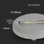 V-TAC VT-1318 2W LED   за Стъпала Сиво Тяло Кръг Неутрално Бяла Светлина
