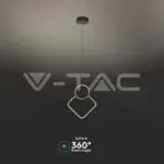 V-TAC VT-15000 LED Осветител 12W Висящ Геометрик 280 x 1800мм Бял 3000К