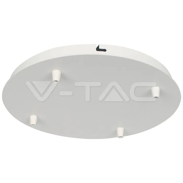 V-TAC VT-15352 Основа Стомана D300*H25mm 5 Отвора Бял Мат