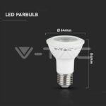 V-TAC VT-21149 LED Крушка SAMSUNG Чип 5.8W E27 PAR20 6500K