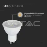 V-TAC VT-21200 LED Крушка SAMSUNG Чип 6W GU10 Димираща 110° 6500K