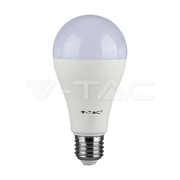 V-TAC VT-212819 LED Крушка 15W E27 A60 Термо Пластик 3000K 3Бр/Блистер