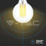 V-TAC VT-214305 LED Крушка 6W Филамент E27 G95 3000K