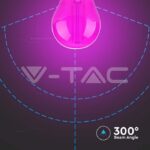 V-TAC VT-217410 LED Крушка 2W Филамент E27 G45 Розова