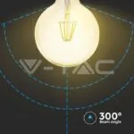 V-TAC VT-217456 LED Винтидж Филамен крушка 12.5W E27 G125 2200K