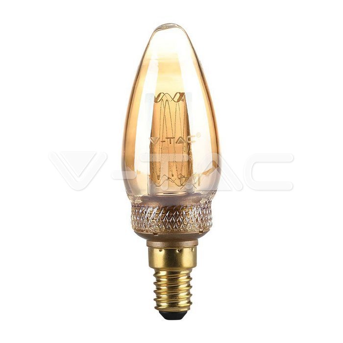 V-TAC VT-217472 LED Винтидж Филамен крушка 2W E14 Кендъл Амбър Арт 1800K