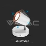 V-TAC VT-218250 6W LED Единична Спот Лампа 3000К Бяла