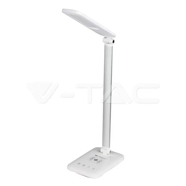 V-TAC VT-218519 7W LED Настолна Лампа Wireless Charger 3 в 1 Бяла