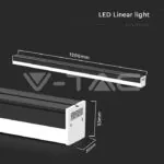 V-TAC VT-10137 40W LED Линейно Тяло Черно Тяло 6500K