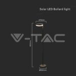 V-TAC VT-23011 2.5W LED Соларна Наземна Лампа IP44 3000K