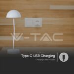 V-TAC VT-23092 3W LED Настолна Лампа 3000K Бяло Тяло