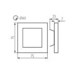 Kanlux 23106 Стълбищно ЛЕД осветително тяло APUS 12V 0.8W 3000K IP20