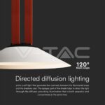 V-TAC VT-23112 20W LED Магнитен Осветител Въже 120`D 3000K Пясъчно Бяло Тяло 3 Години Гаранция