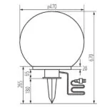 Kanlux 23512 Градинско осветително тяло със сменяем източник на светлина IDAVA E27 220V 40W IP44