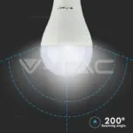 V-TAC VT-2372 LED Крушка - SAMSUNG Чип 9W E27 Авариийна 4000К 3 Часа Батерия