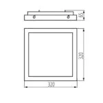 Kanlux 24645 ЛЕД Плафон TYBIA LED 220V 25W 4000K IP20