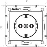 Kanlux 24790 Единичен захранващ контакт Schuko DOMO