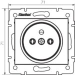 Kanlux 24795 Единичен захранващ контакт. френски стандарт DOMO