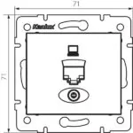 Kanlux 24930 Единично компютърно гнездо (RJ45Cat 5e Jack) DOMO