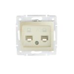 Kanlux 24991 Независимо двойно компютърно гнездо (2x RJ45Cat 5e Jack) DOMO