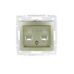 Kanlux 25050 Независимо двойно компютърно гнездо (2x RJ45Cat 5e Jack) DOMO