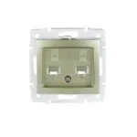 Kanlux 25051 Независимо двойно компютърно гнездо (2x RJ45Cat 6 Jack) DOMO