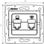 Kanlux 25113 Компютърно-телефонно гнездо (RJ45 Cat 6+RJ11) LOGI