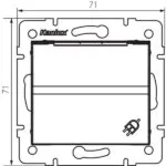 Kanlux 25146 Електрически контакт със заземяване IP44 Schuko LOGI